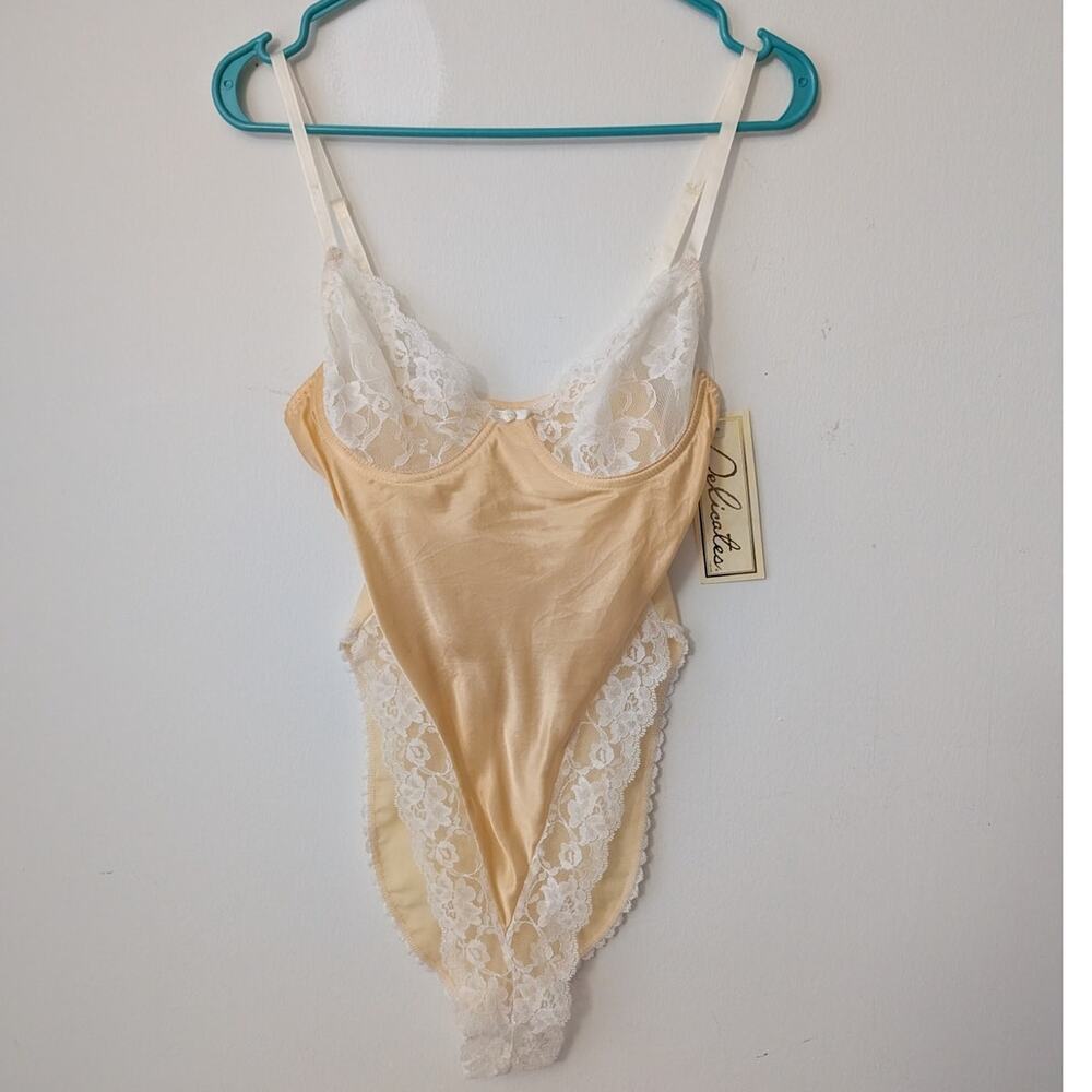 nwt delicates vintage silk bodysuit
